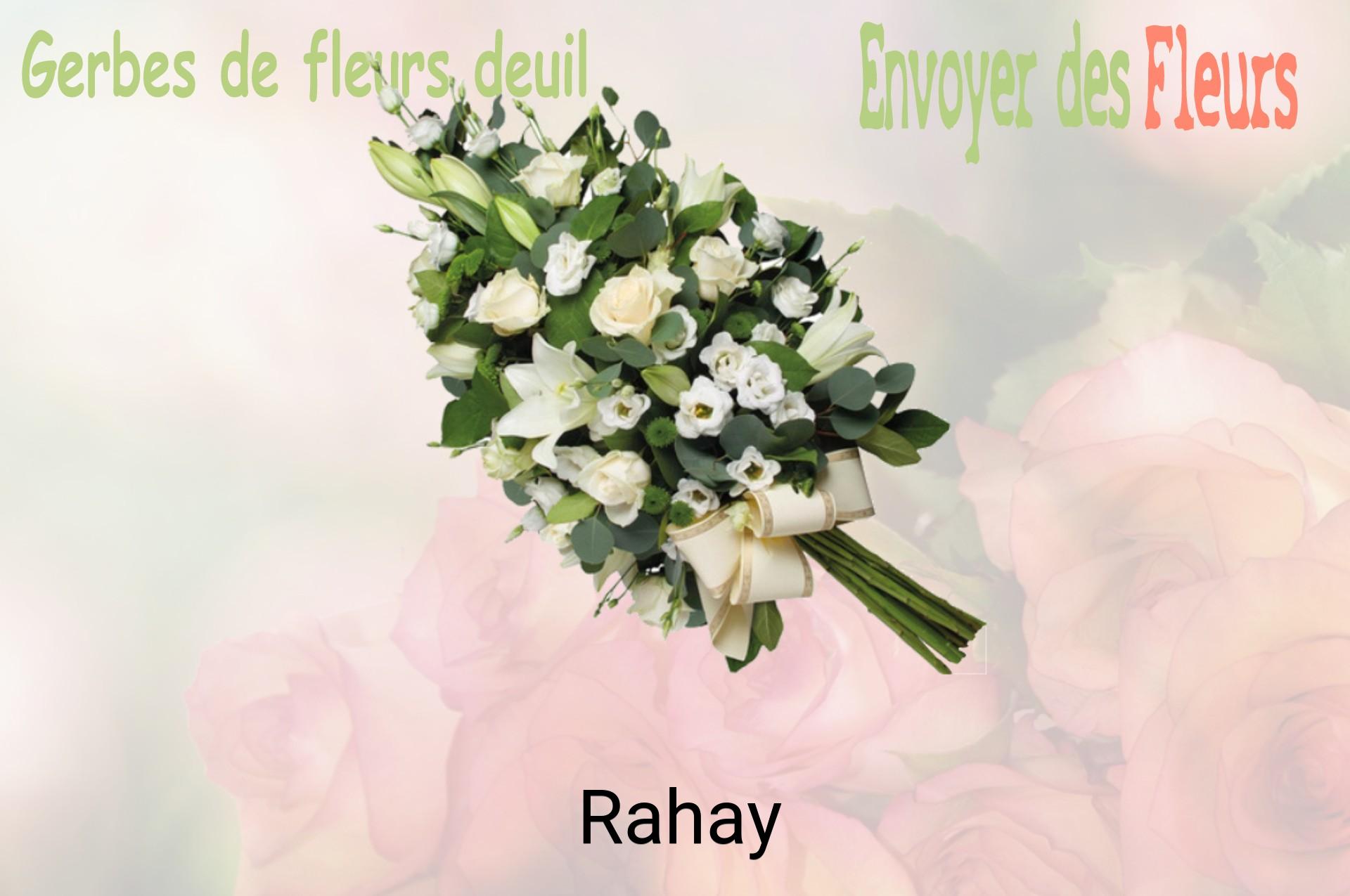 Gerbe de fleurs de deuil livrée à Rahay